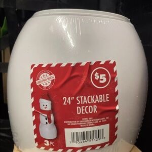 Dollar Tree Stackable Snowman Christmas Decor Holiday Winter Hanukkah Sn…